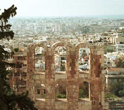 Ruins of an auditorium.