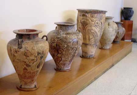 Decorated jars.