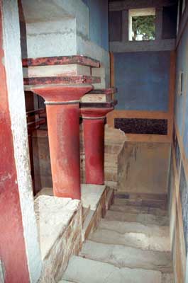 Internal steps painted in traditional colors.