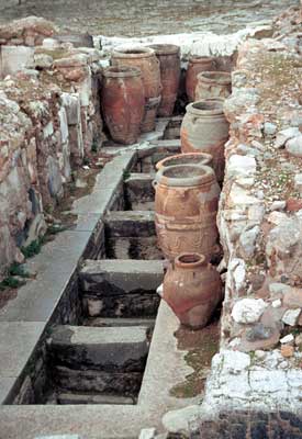 Storage room and amphorae.
