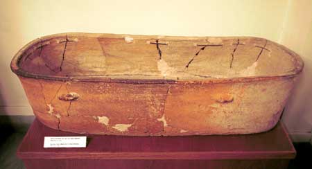 Combination tub and burial container.