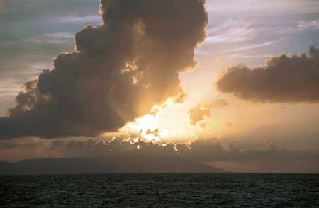 Sunset as we left Patra.