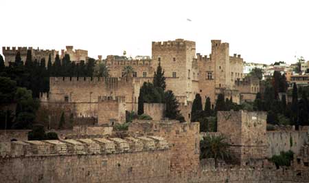 View of the Palace of the Grand Masters from the ship.