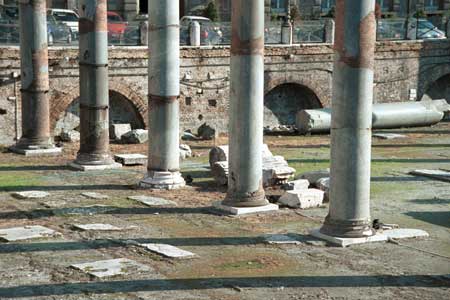Close-up of some of the columns