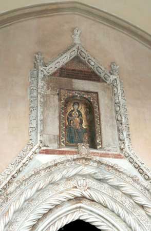 Detail over the main doorway of the cathedral.