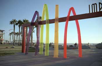 Arches which greet you at the public beach