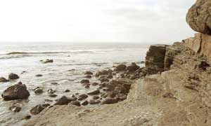 Limestone cliffs at the tidal pool