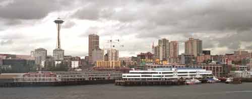 Seattle harbor from ship 