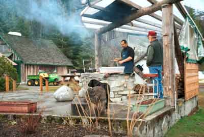 Cooking our lunch