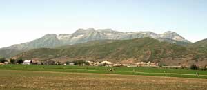 Reclining indian on top of Timpanogas range