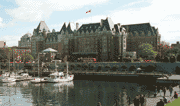 Victoria harbor and Empress Hotel